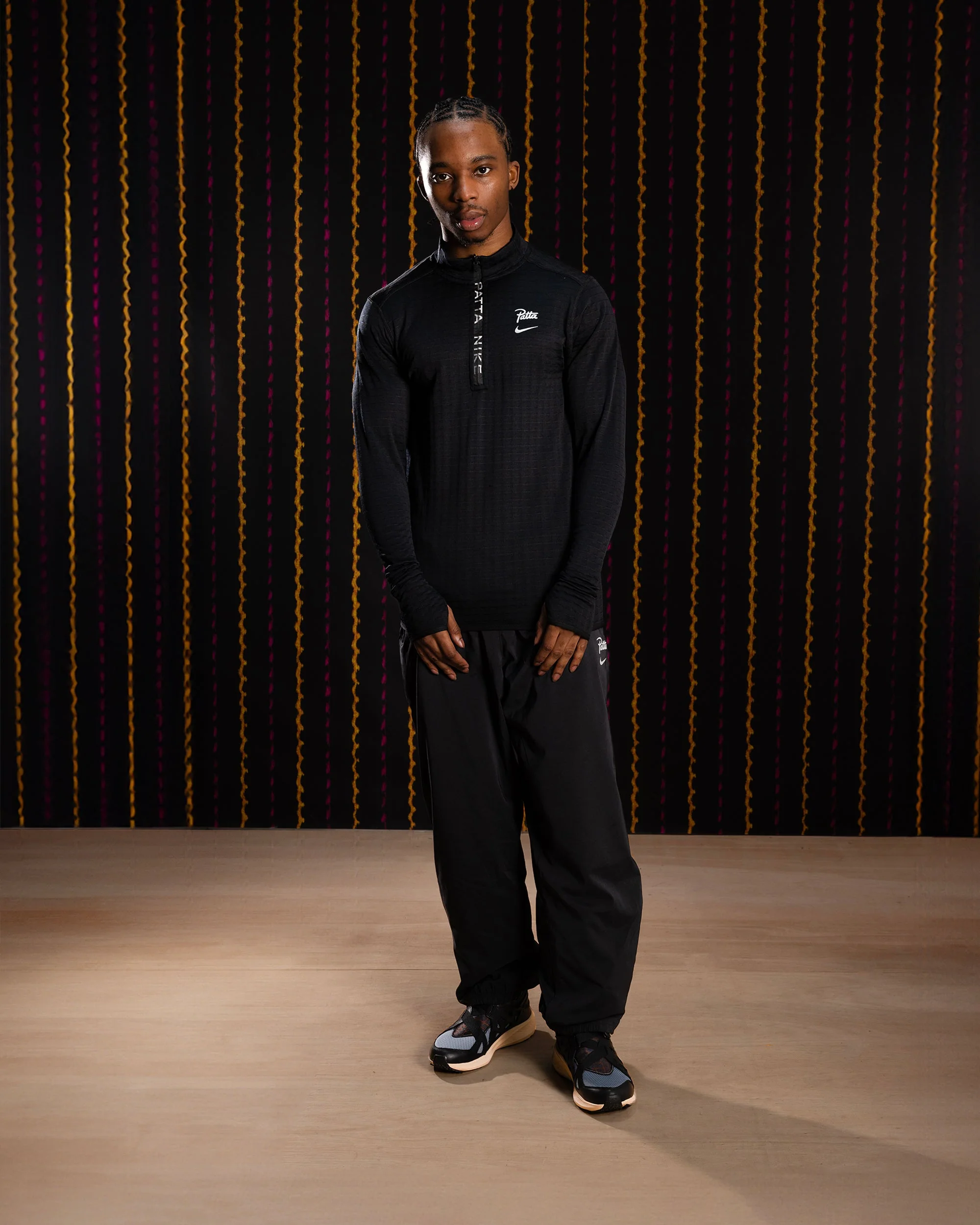 Nike x Patta Running Team Half-Zip Longsleeve (Black) - Image 5