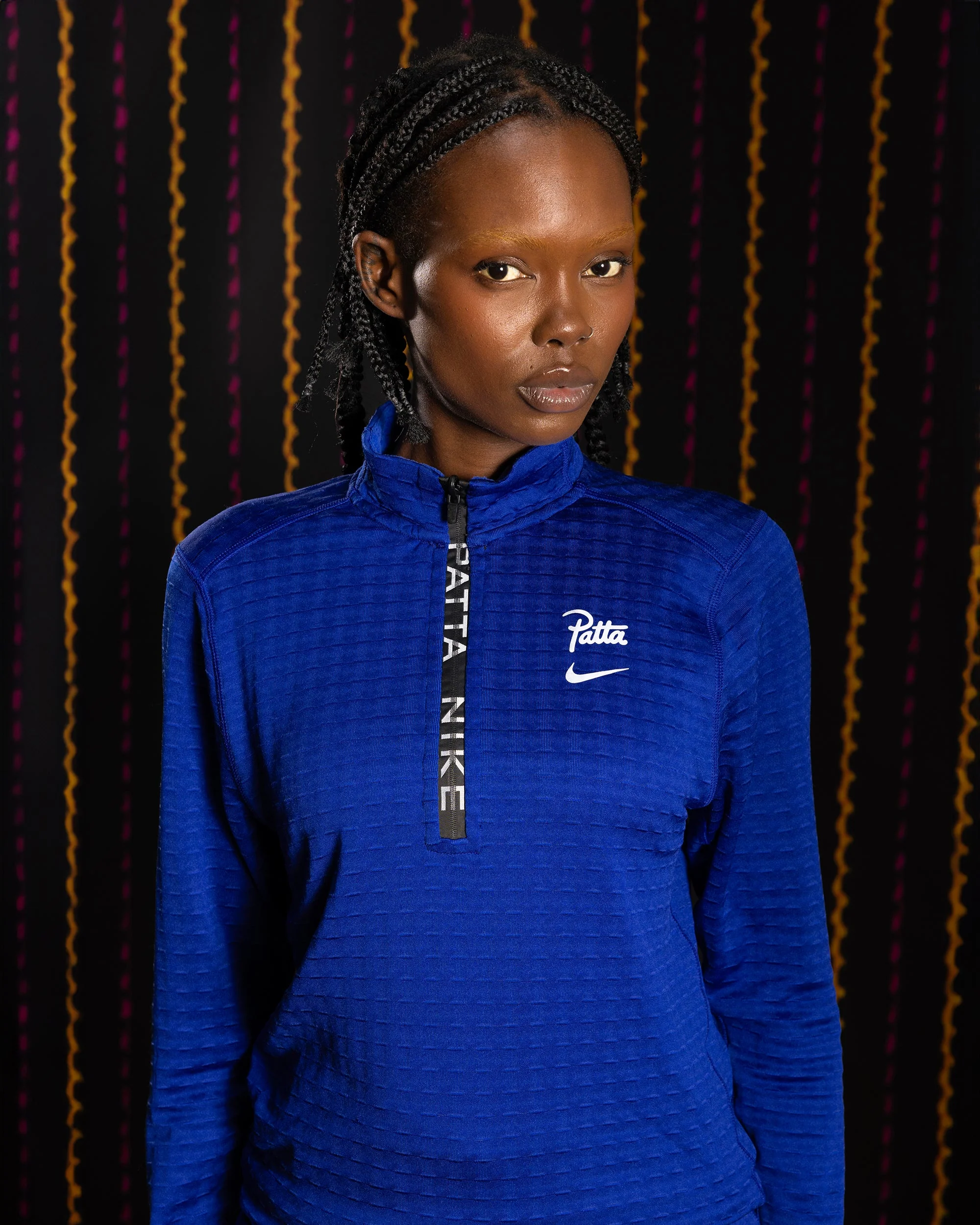Nike x Patta Running Team Half-Zip Longsleeve (Deep Royal Blue) - Image 3