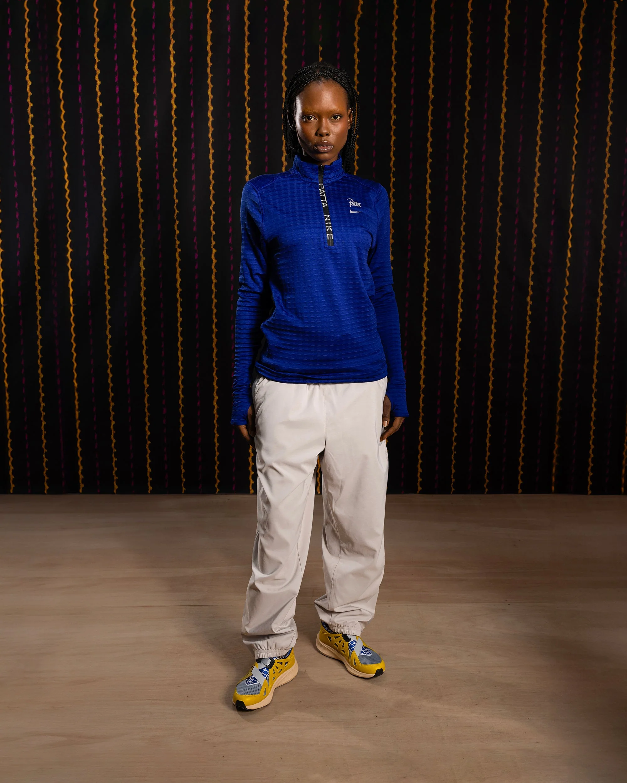 Nike x Patta Running Team Half-Zip Longsleeve (Deep Royal Blue) - Image 4