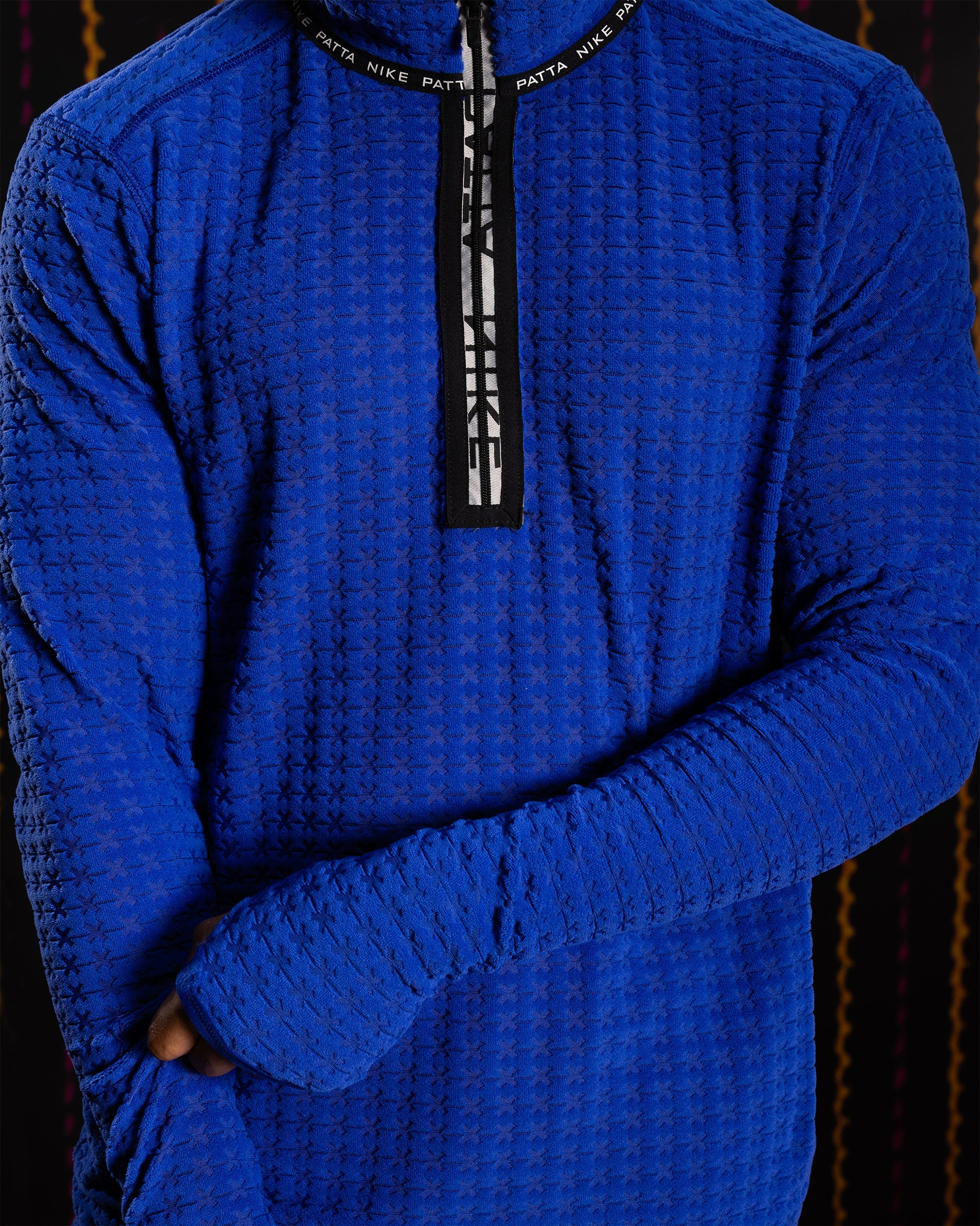 Nike x Patta Running Team Half-Zip Longsleeve (Deep Royal Blue) - Image 6