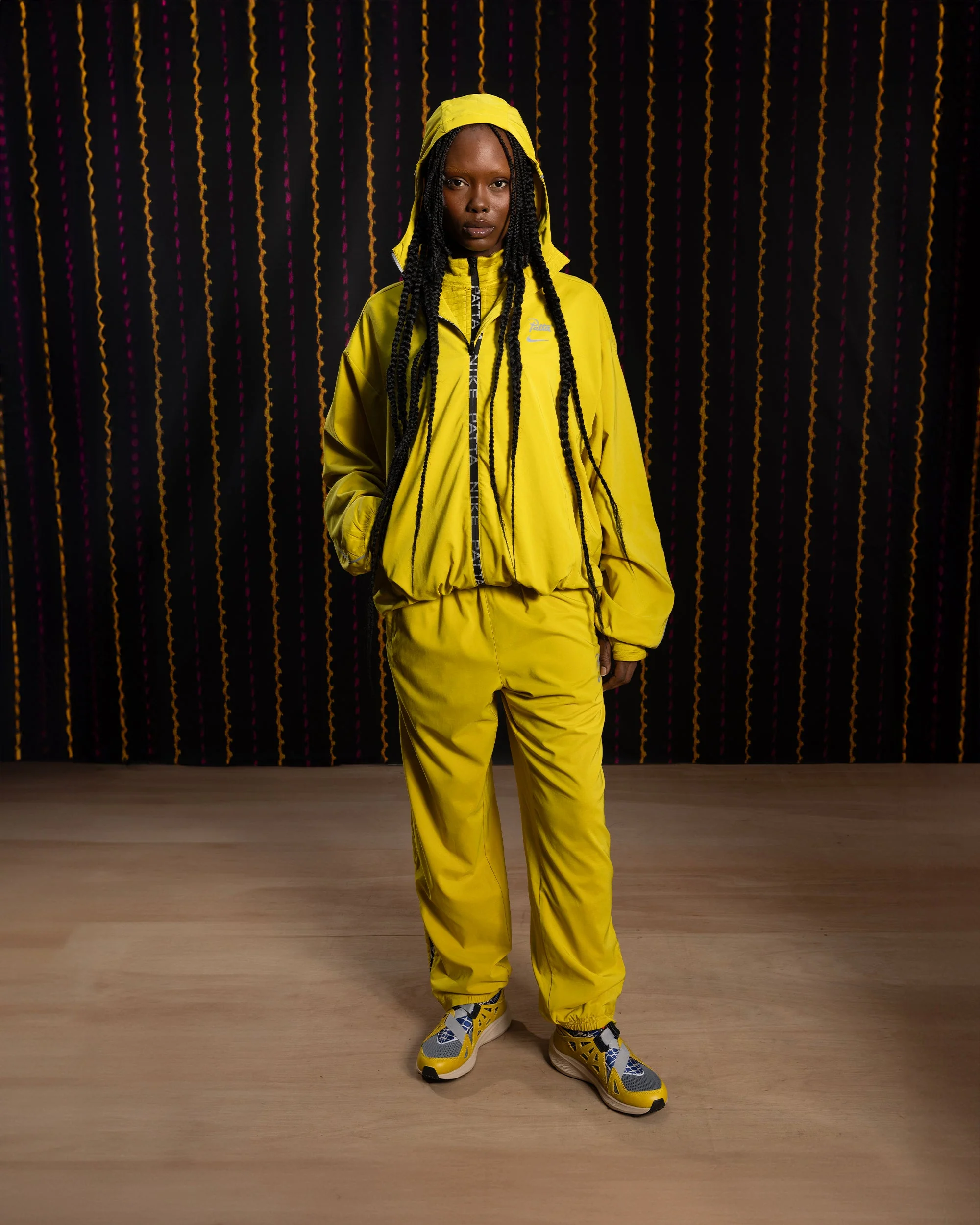 Nike x Patta Running Team Hooded Track Jacket (Saffron Quartz) - Image 3