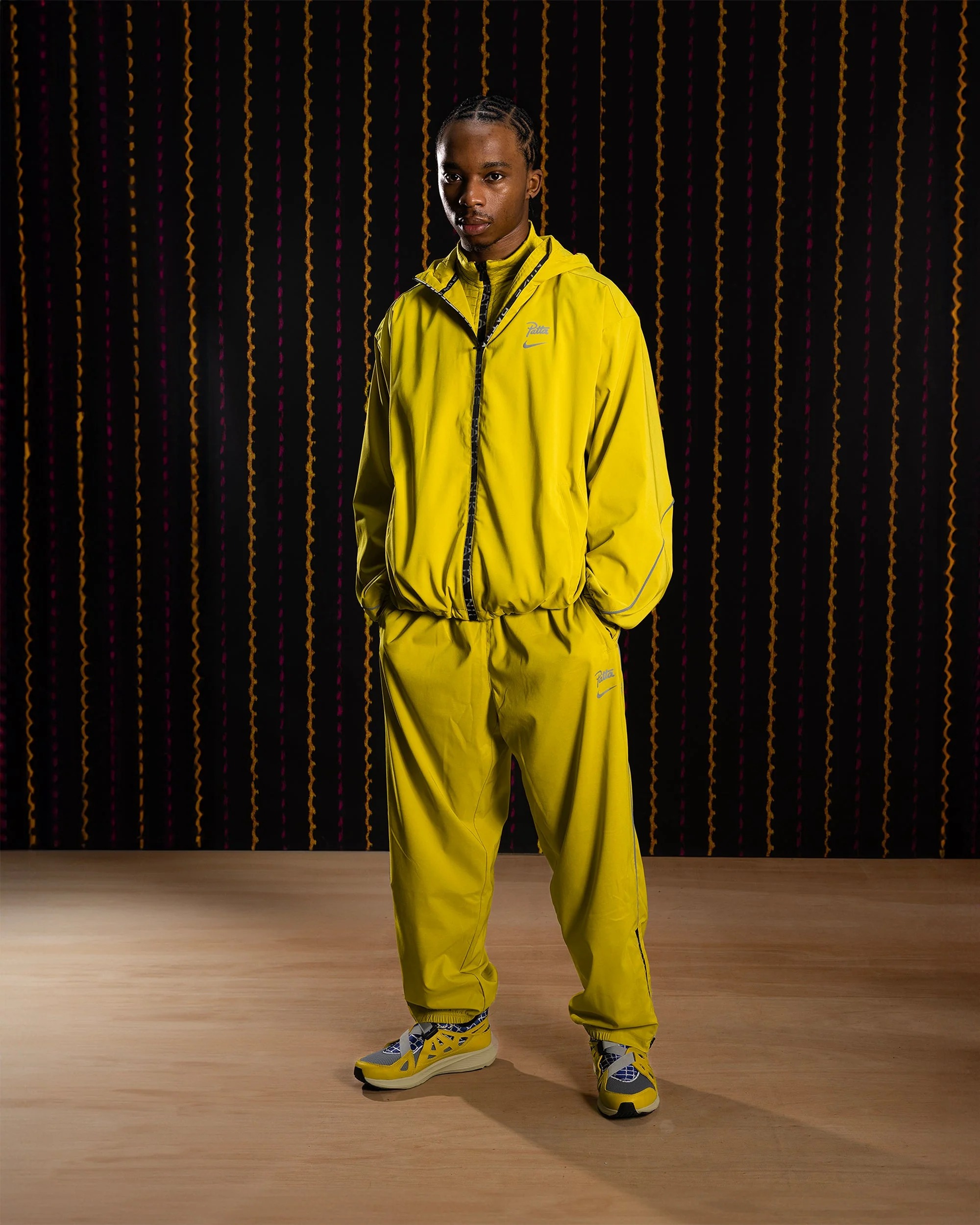 Nike x Patta Running Team Hooded Track Jacket (Saffron Quartz) - Image 5