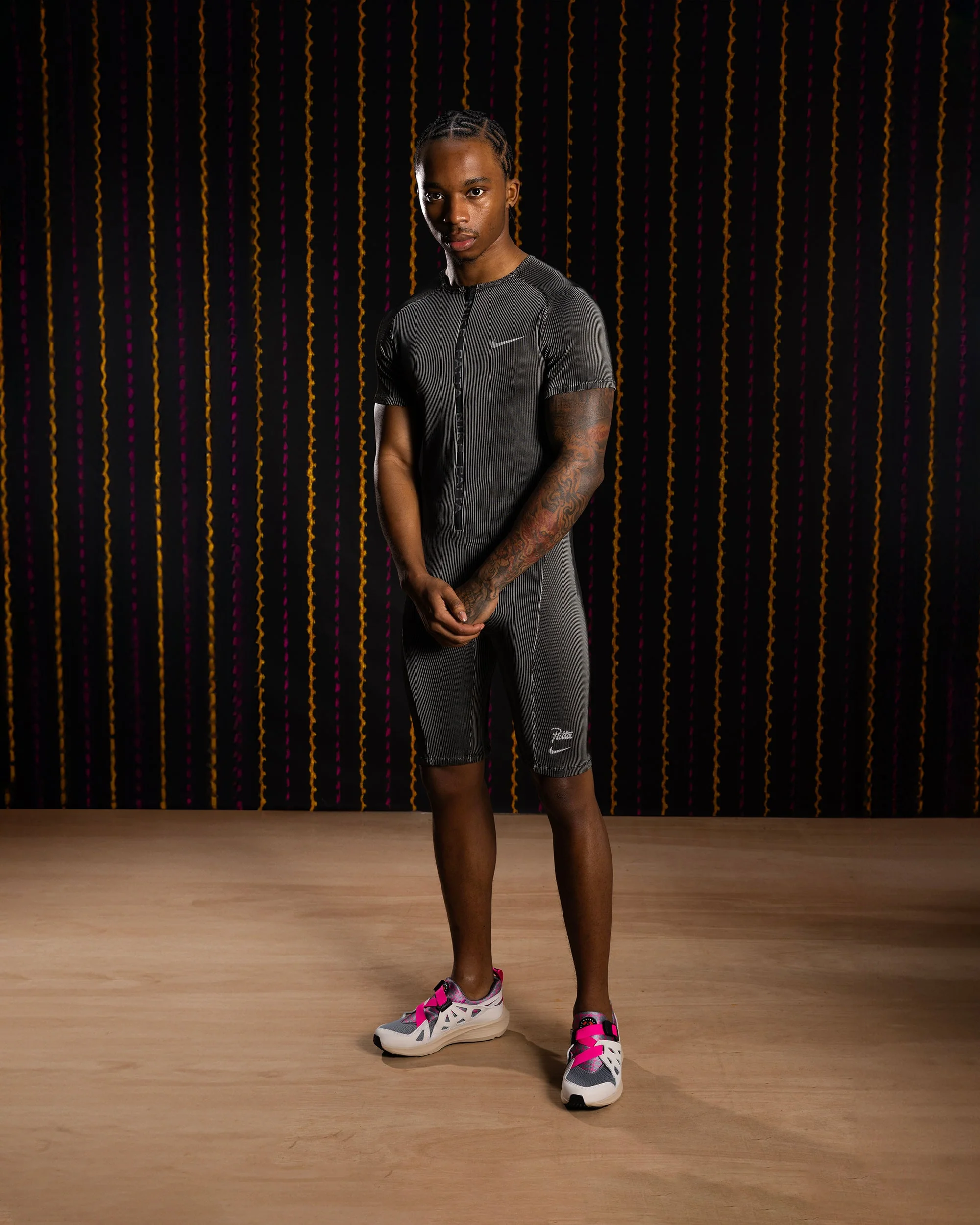 Nike x Patta Running Team Race Suit (Black/Grey) - Image 3