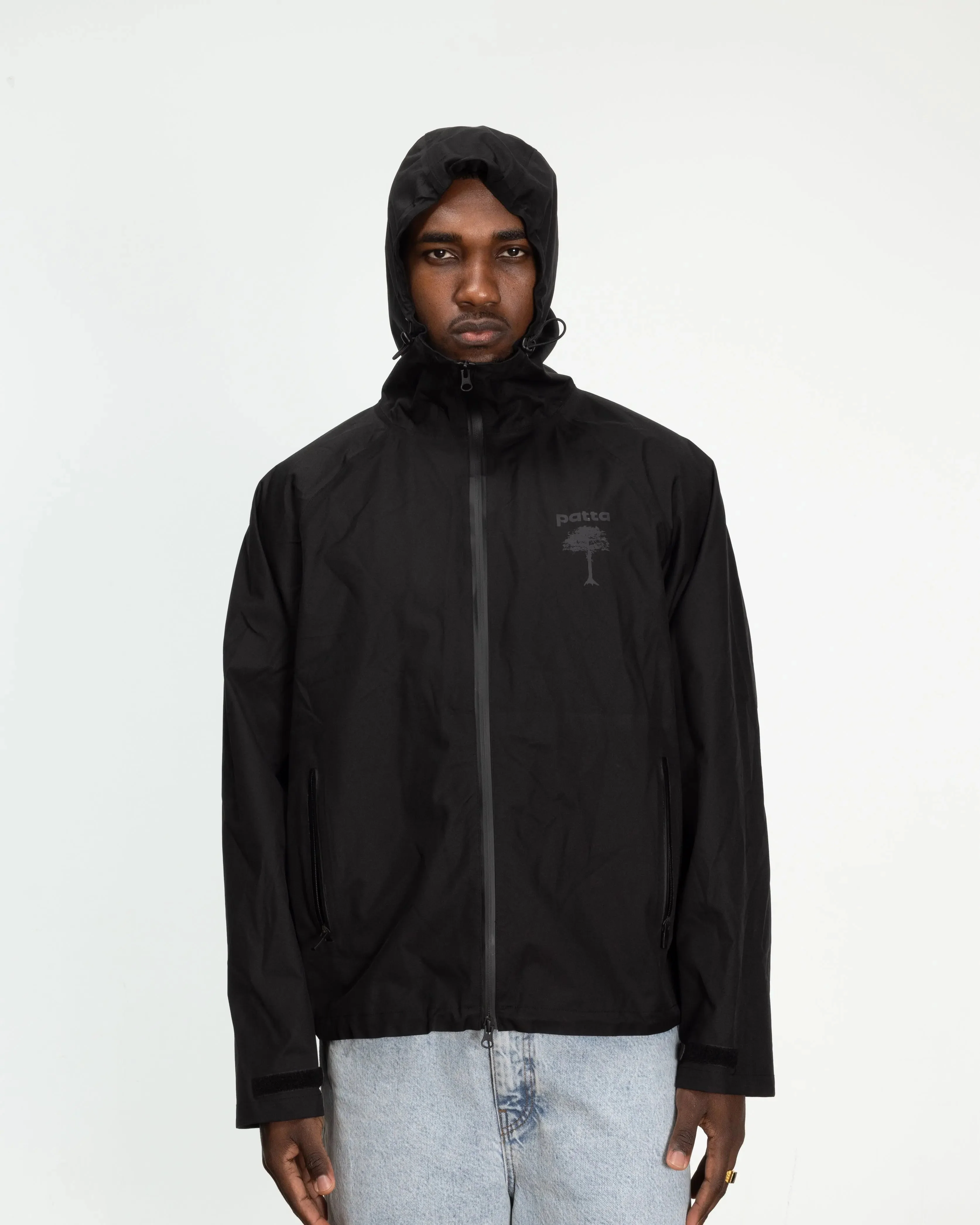 Patta 3M Reflective Waterproof Rain Jacket (Black) - Image 3