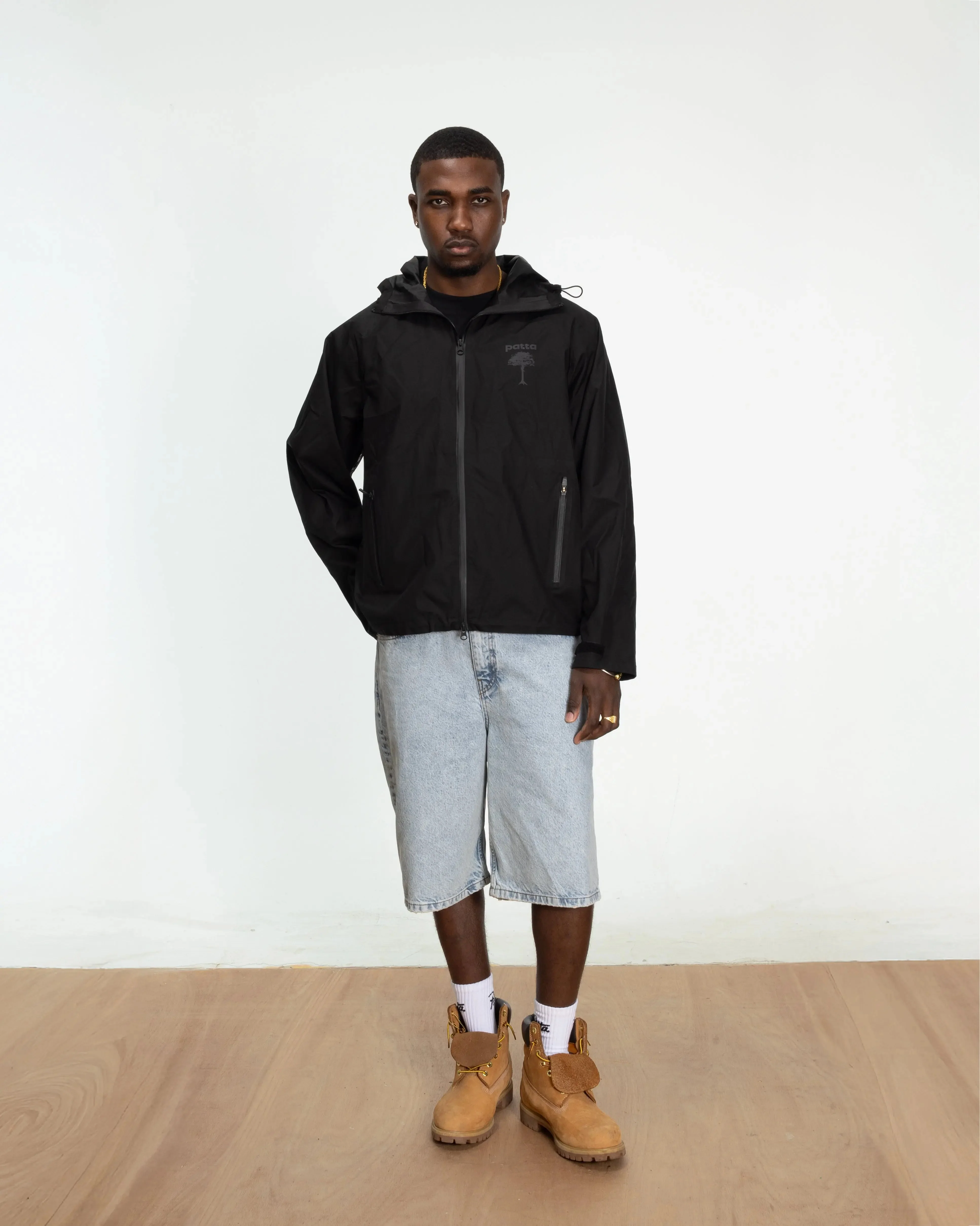 Patta 3M Reflective Waterproof Rain Jacket (Black) - Image 4