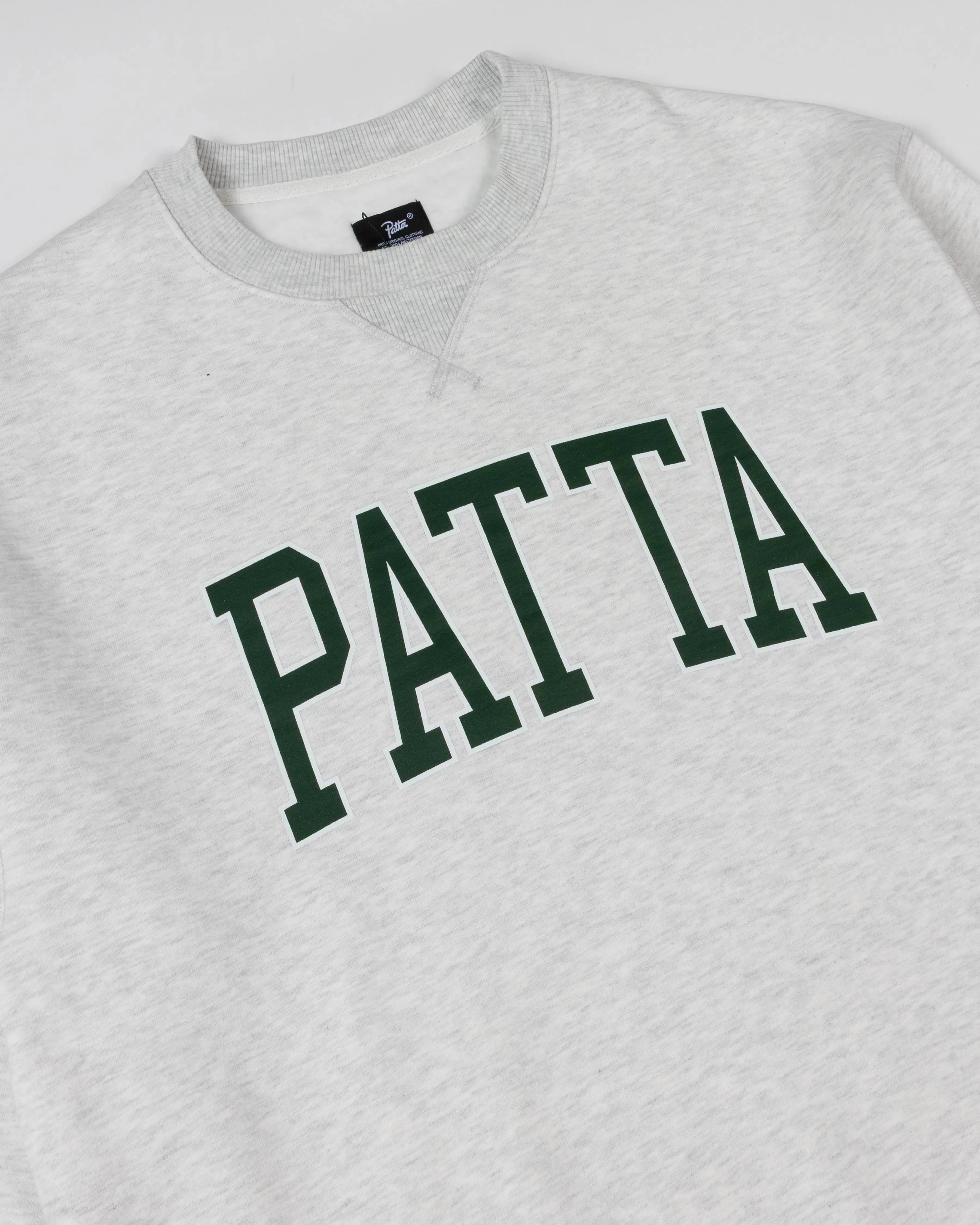 Patta Arc Logo Crewneck Sweater (Light Melange Grey) - Image 3