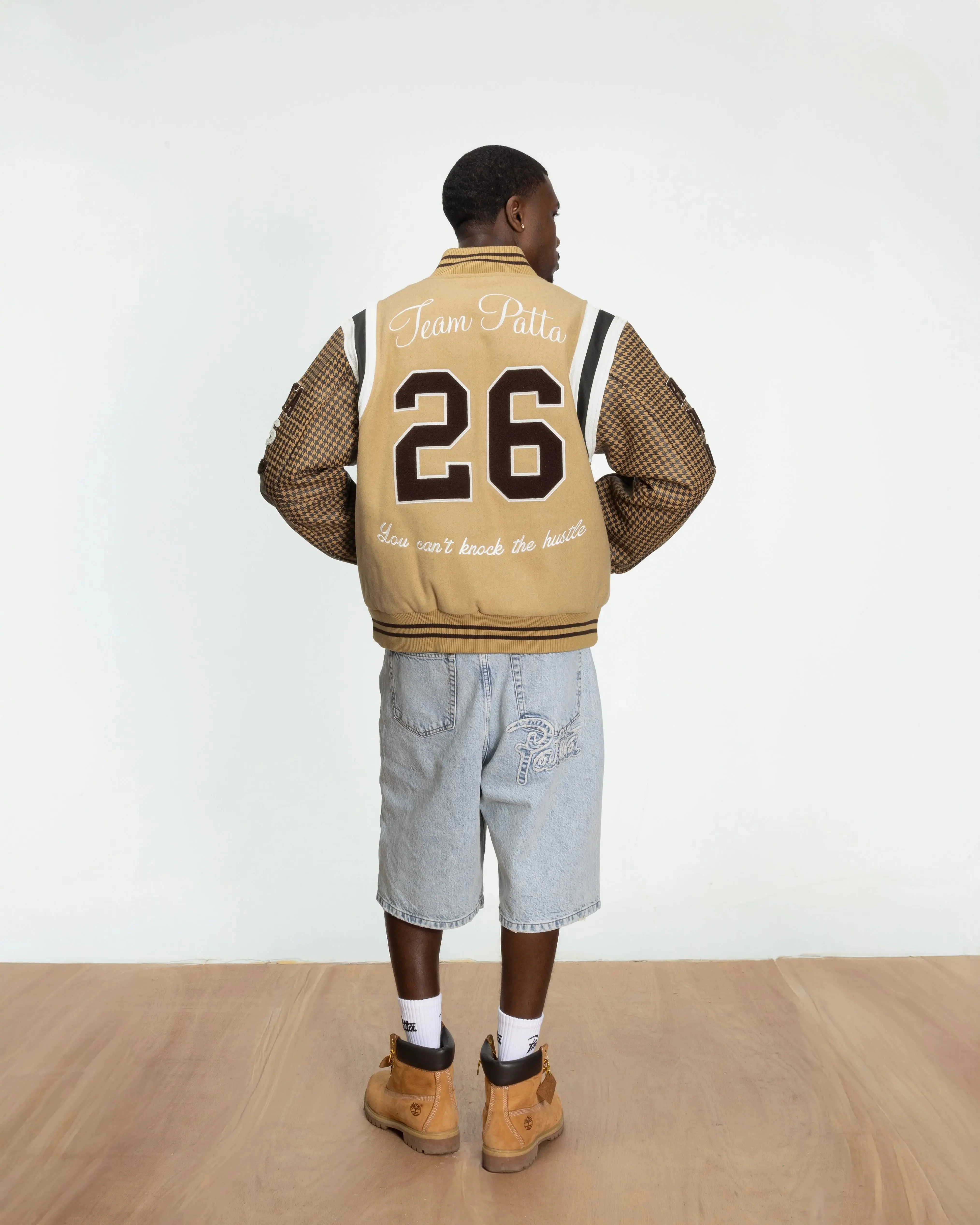 Patta Athletic P Houndstooth Varsity Jacket (Starfish) - Image 12