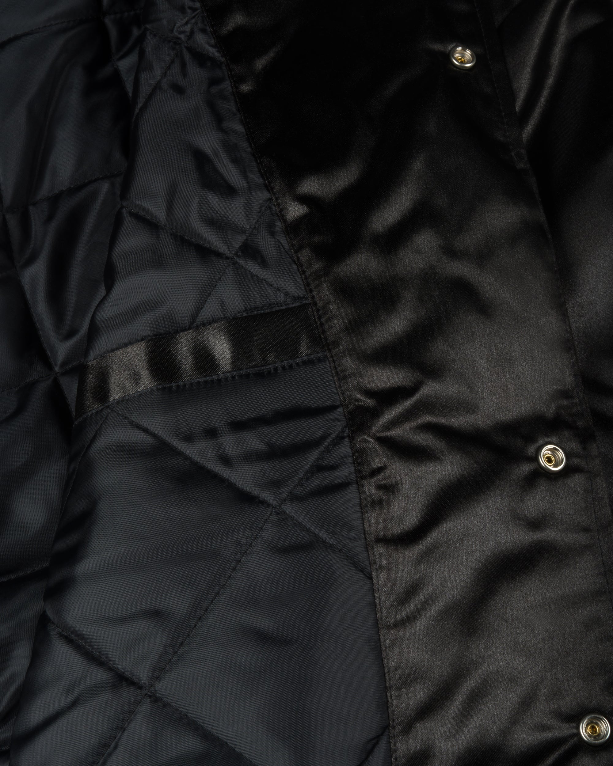 Patta Classic Satin Bomber Jacket (Black) - Image 6