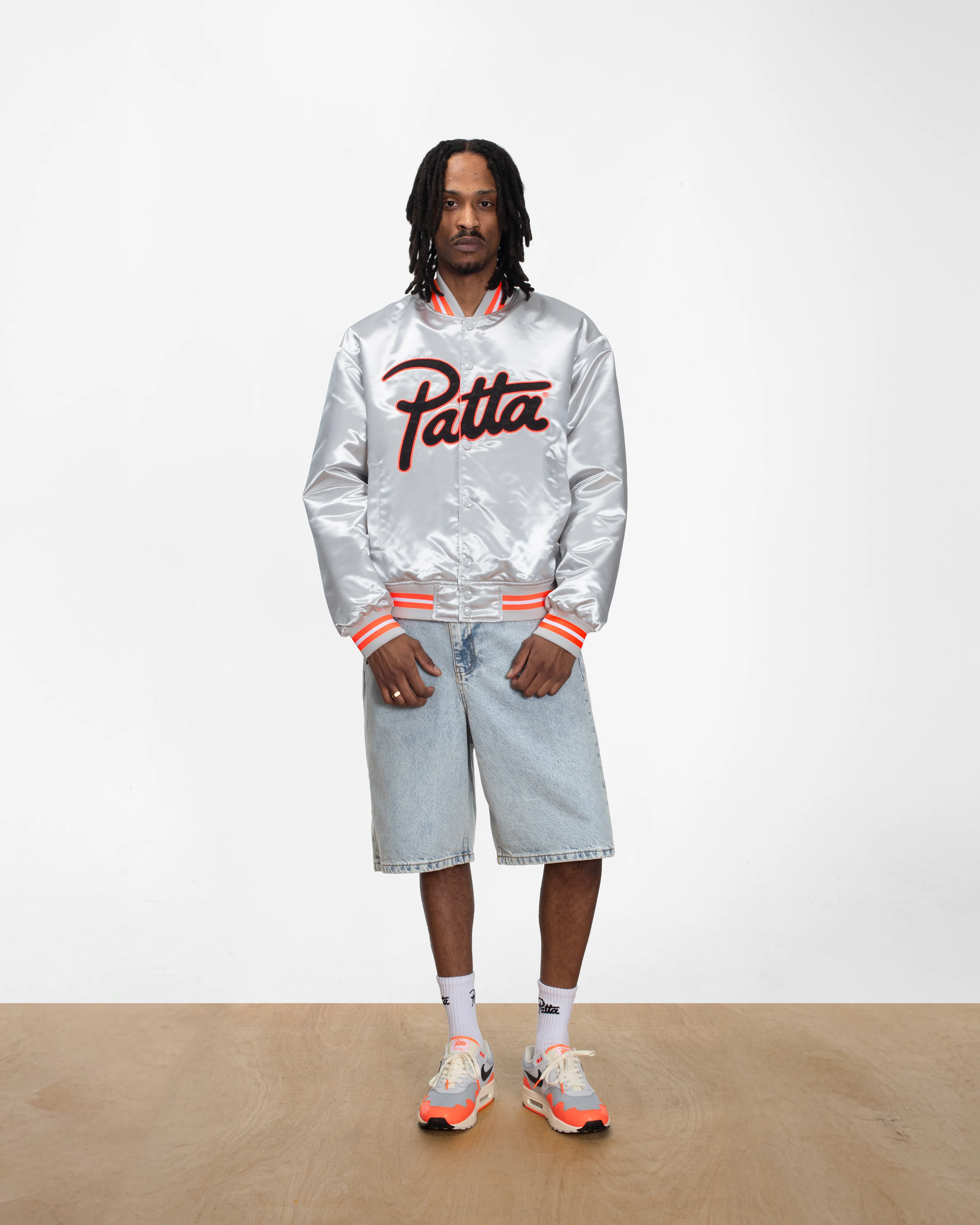 Patta Classic Satin Bomber Jacket (Lunar Rock) - Image 10