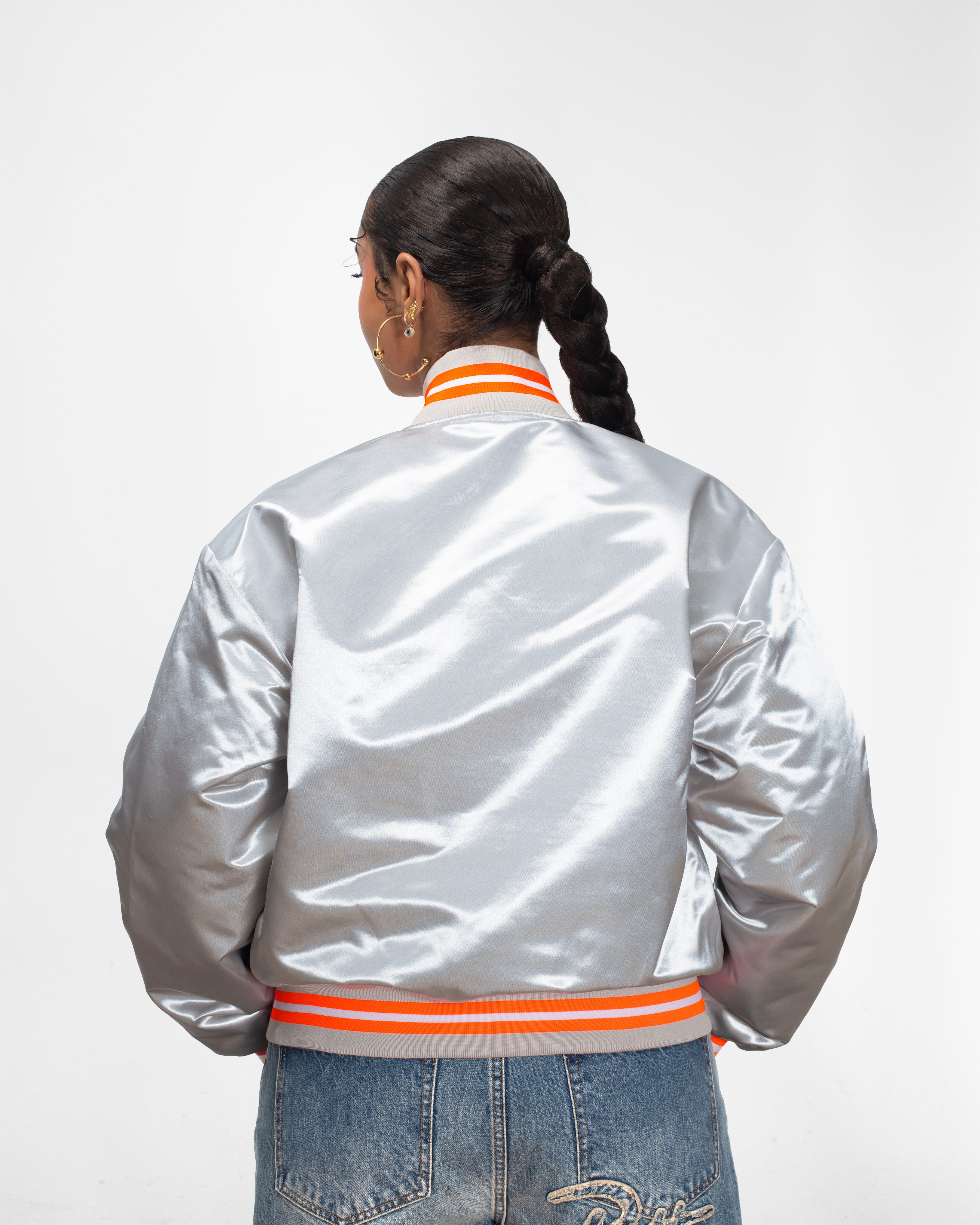 Patta Classic Satin Bomber Jacket (Lunar Rock) - Image 8