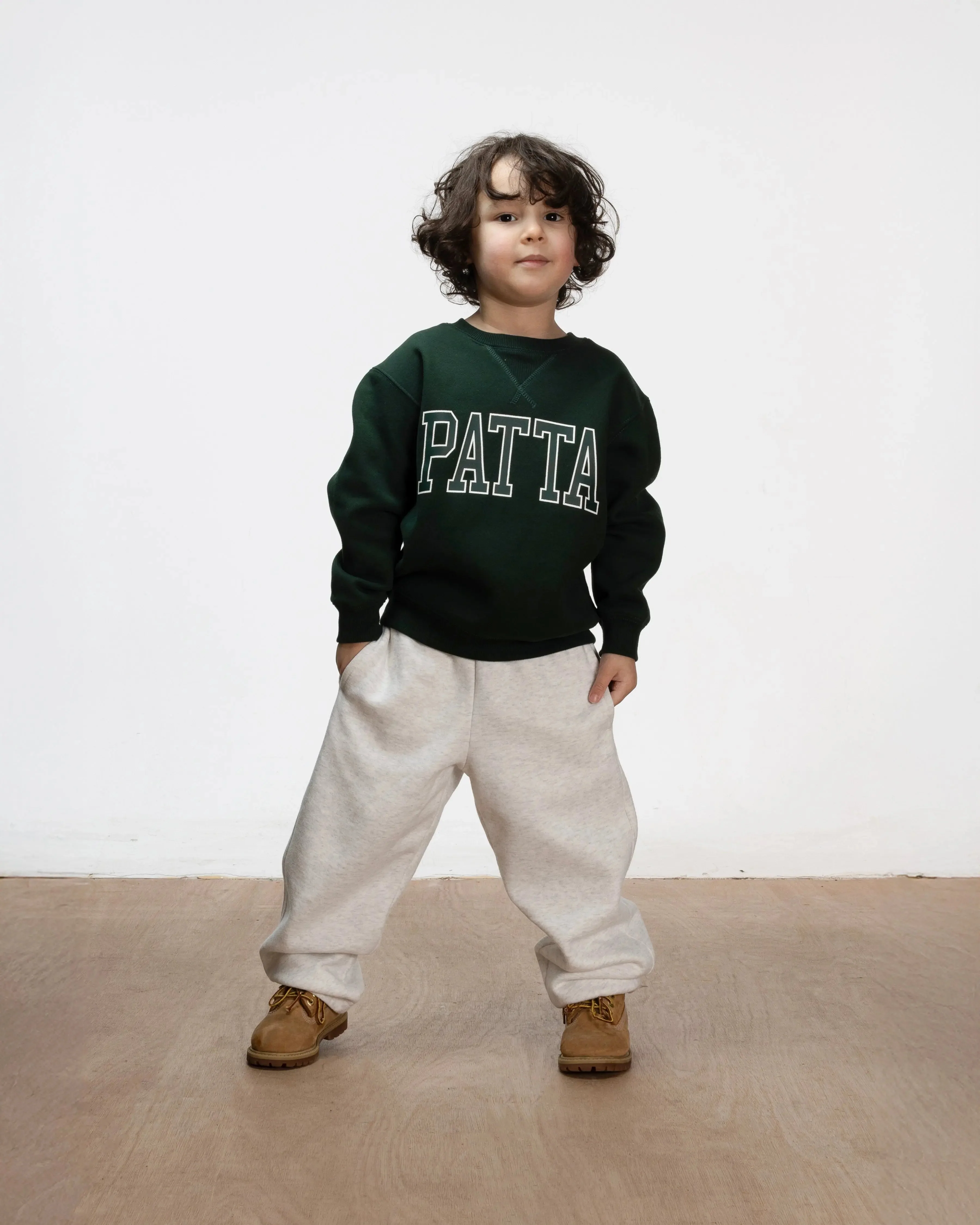 Patta Kids Arc Logo Crewneck Sweater (Pine Grove) - Image 3