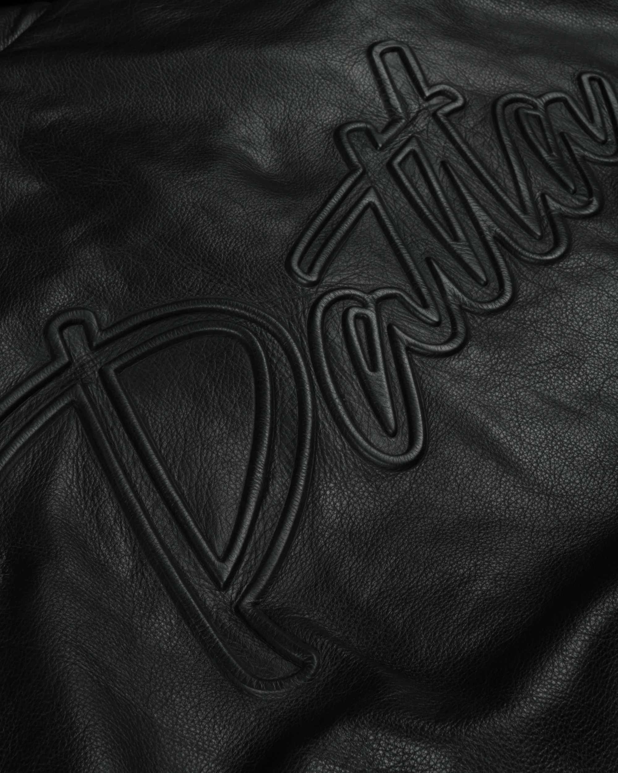 Patta Leather Bomber Jacket (Black) - Image 6