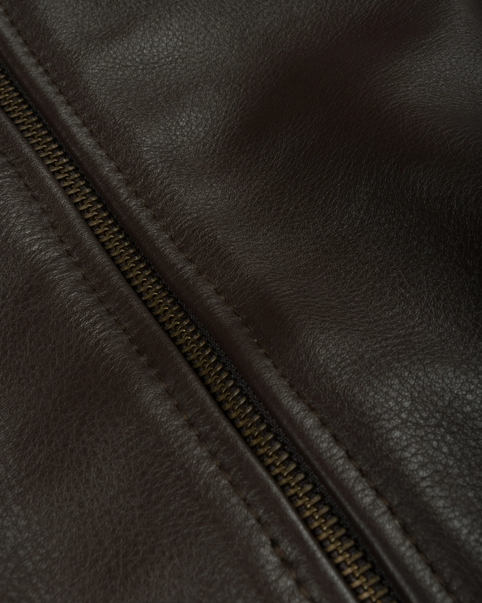 Patta Leather Bomber Jacket (Coffee Bean) - Image 10