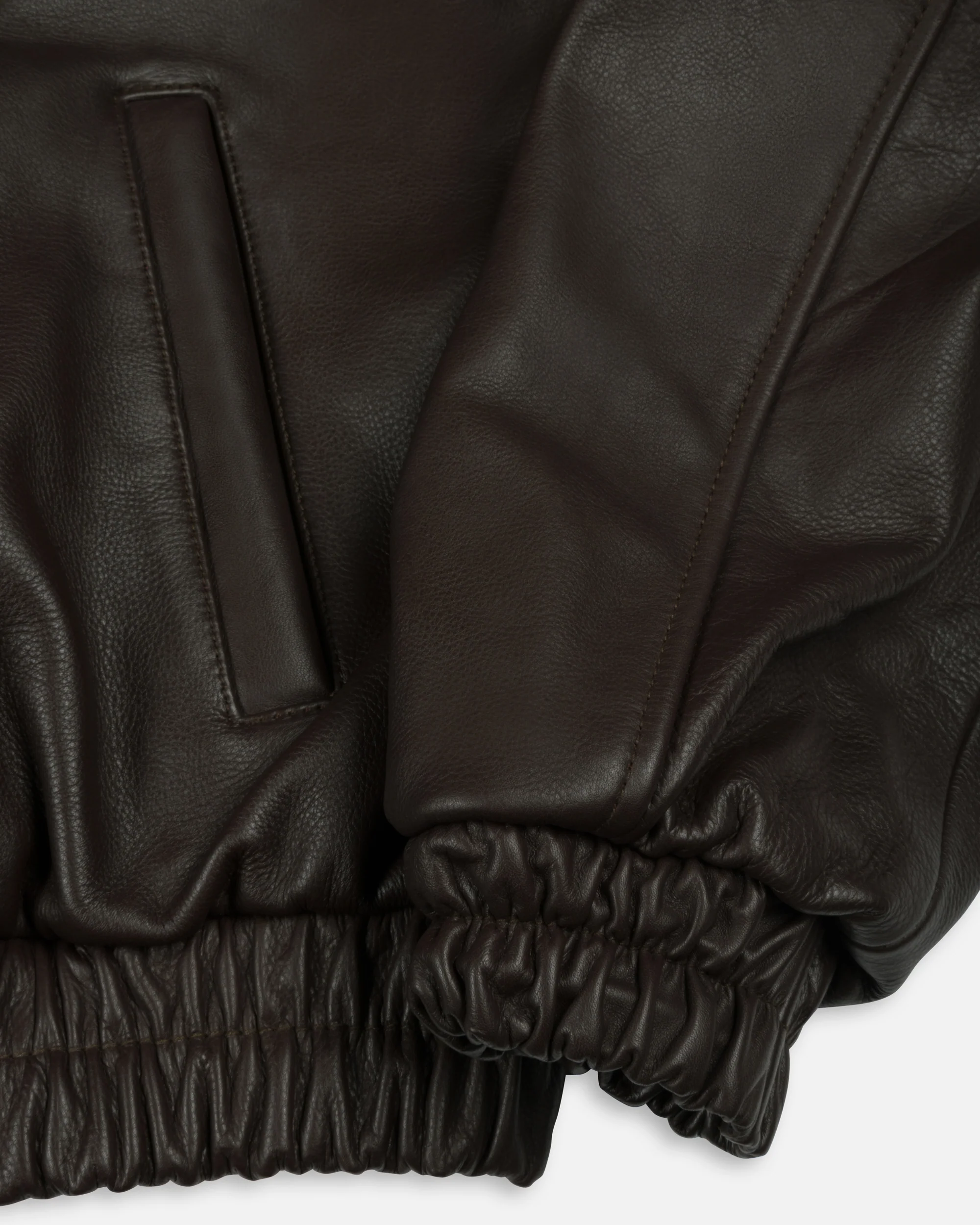 Patta Leather Bomber Jacket (Coffee Bean) - Image 6