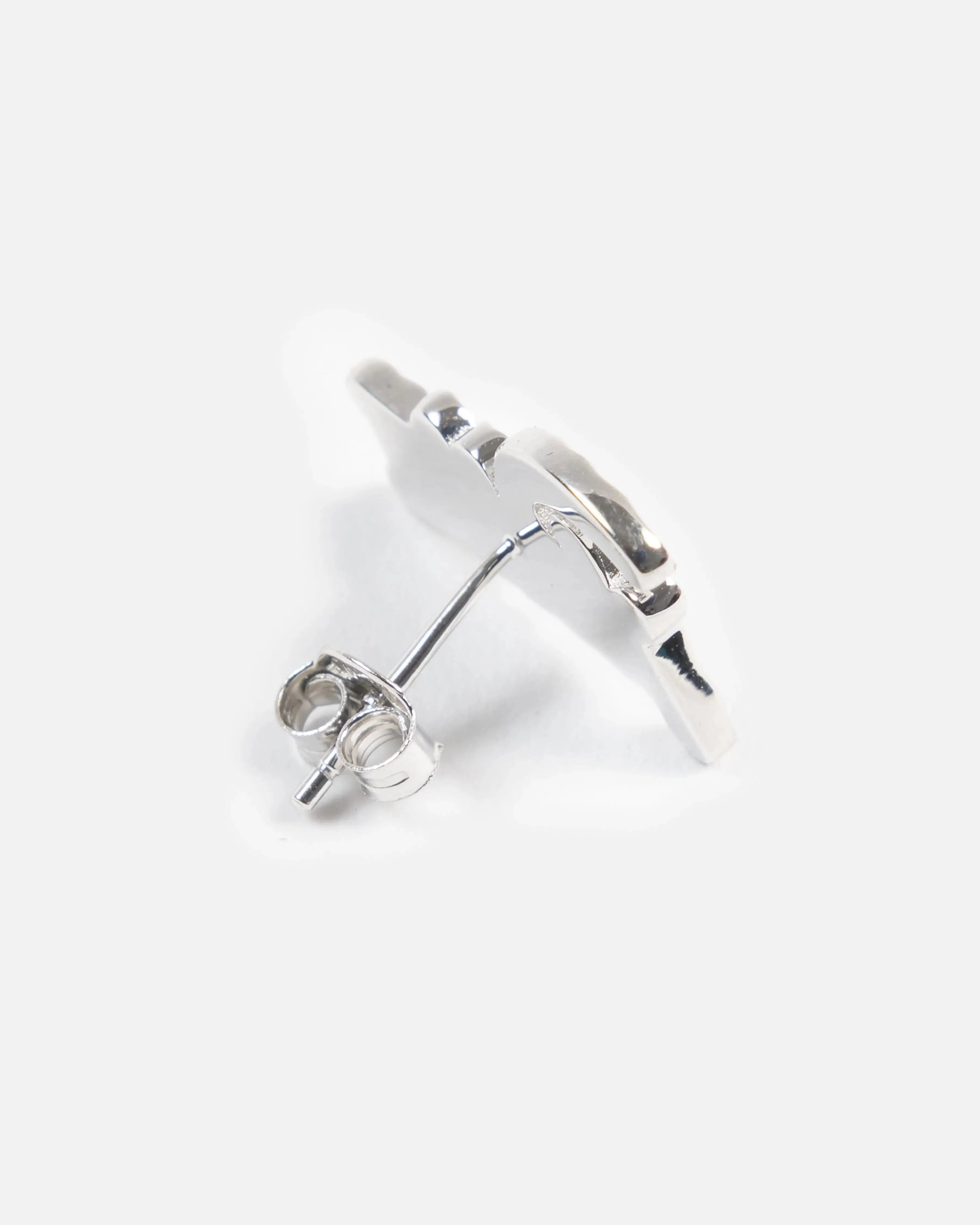 Patta Script Logo Silver Earring (Silver) - Image 3