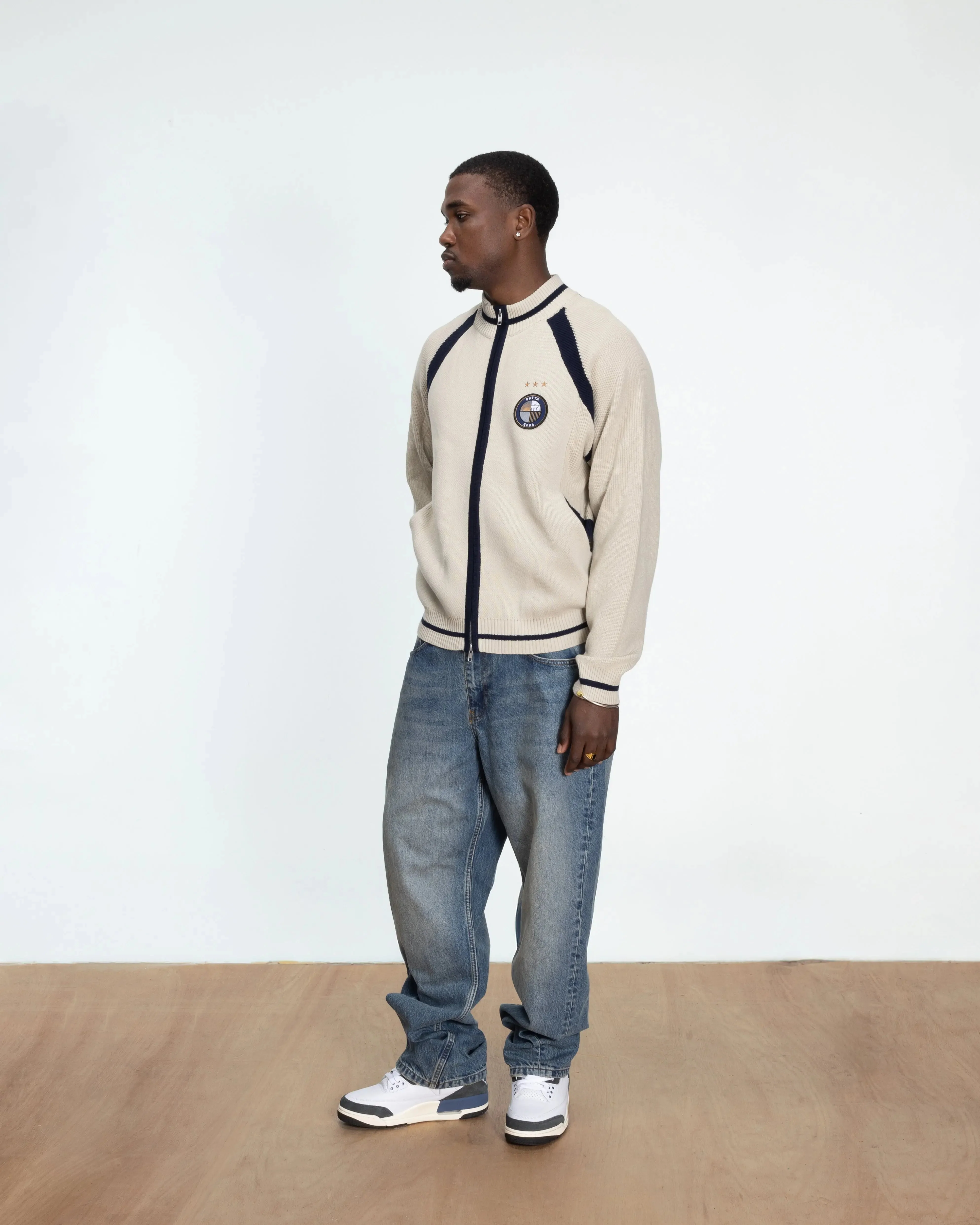 Patta Track Top Cardigan (Vaporous Grey) - Image 3