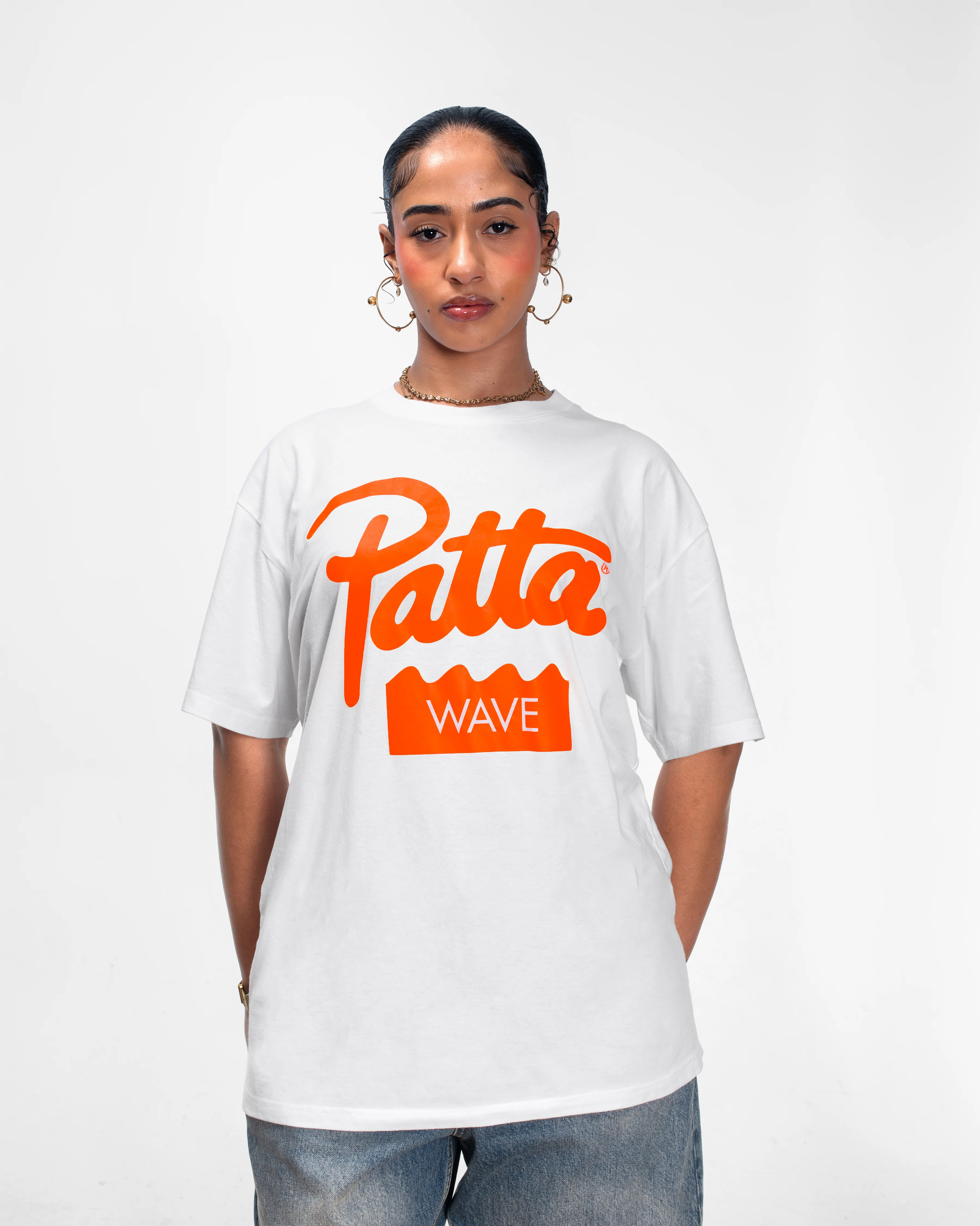 Patta Wave T-Shirt (White) - Image 4